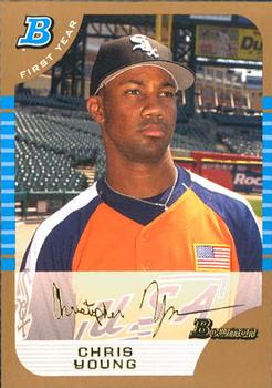 2005 Bowman Draft Picks & Prospects - Gold #BDP150 Chris Young Front
