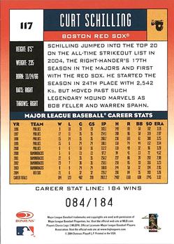 2005 Donruss - Stat Line Career #117 Curt Schilling Back
