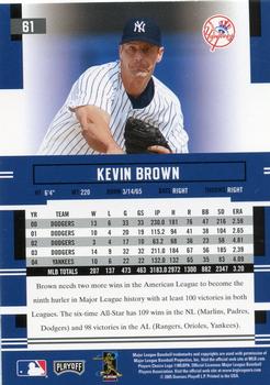 2005 Playoff Prestige #61 Kevin Brown Back