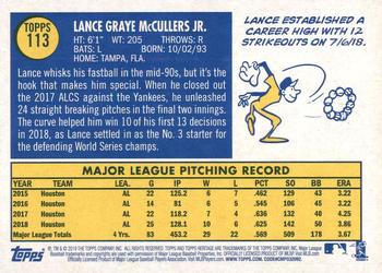 2019 Topps Heritage #113 Lance McCullers Jr. Back