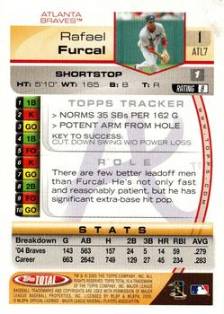 2005 Topps Total #1 Rafael Furcal Back