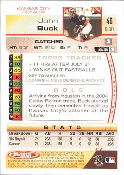 2005 Topps Total #46 John Buck Back
