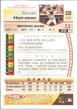 2005 Topps Total #538 Scott Hairston Back