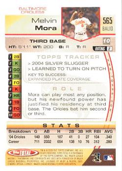 2005 Topps Total #565 Melvin Mora Back