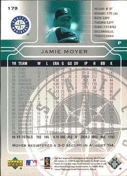 2005 Upper Deck #179 Jamie Moyer Back