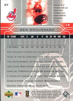 2005 Upper Deck #57 Ben Broussard Back