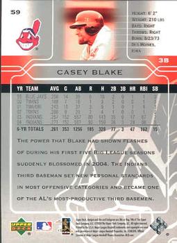 2005 Upper Deck #59 Casey Blake Back
