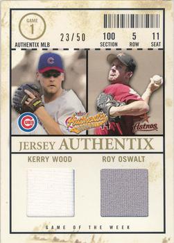2005 Fleer Authentix - Game of the Week Jersey #JAGW-WO Kerry Wood / Roy Oswalt Front