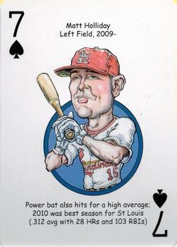 2014 Hero Decks St Louis Cardinals Baseball Heroes Playing Cards #7♠ Matt Holliday Front