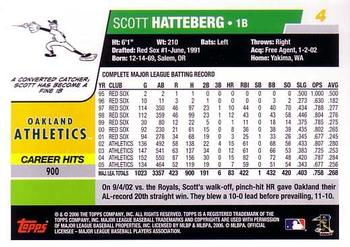 2006 Topps #4 Scott Hatteberg Back
