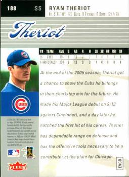 2006 Ultra #188 Ryan Theriot Back