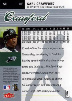 2006 Ultra #50 Carl Crawford Back
