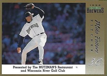 1996 Milwaukee Brewers Police - Mutzman's Restaurant / Wisconsin River Golf Club #NNO Mike Fetters Front