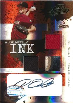 2005 Playoff Absolute Memorabilia - Absolutely Ink Swatch Triple #AI-84 Roy Oswalt Front