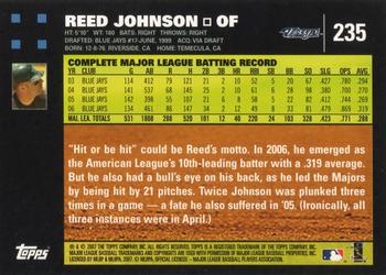 2007 Topps #235 Reed Johnson Back