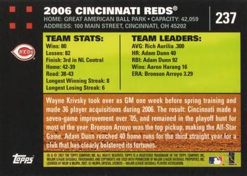 2007 Topps #237 Cincinnati Reds Back