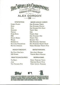 2007 Topps Allen & Ginter #204 Alex Gordon Back