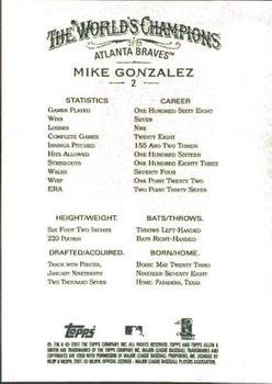 2007 Topps Allen & Ginter #2 Mike Gonzalez Back