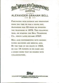 2007 Topps Allen & Ginter #9 Alexander Graham Bell Back