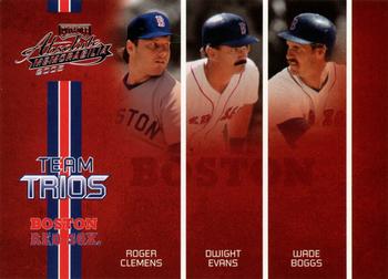 2005 Playoff Absolute Memorabilia - Team Trios #TT-2 Roger Clemens / Dwight Evans / Wade Boggs Front