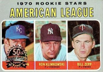 2019 Topps Heritage - 50th Anniversary Buybacks #702 A.L. 1970 Rookie Stars (Bob Johnson / Ron Klimkowski / Bill Zepp) Front