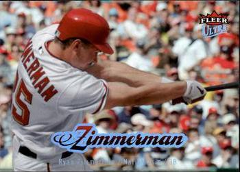 2007 Ultra #196 Ryan Zimmerman Front
