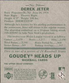 2007 Upper Deck Goudey #266 Derek Jeter Back