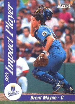 1992 Score - 90's Impact Players #18 Brent Mayne Front
