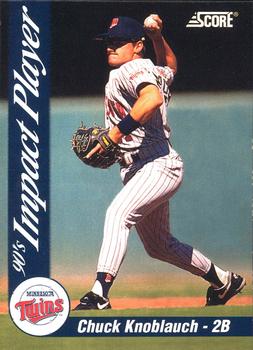 1992 Score - 90's Impact Players #1 Chuck Knoblauch Front