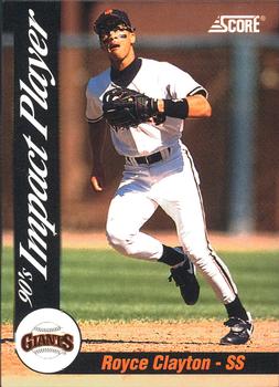 1992 Score - 90's Impact Players #24 Royce Clayton Front