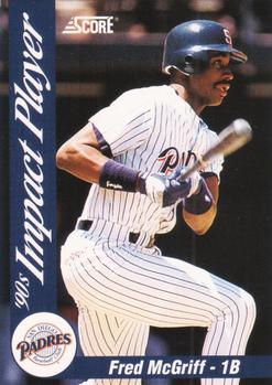 1992 Score - 90's Impact Players #56 Fred McGriff Front