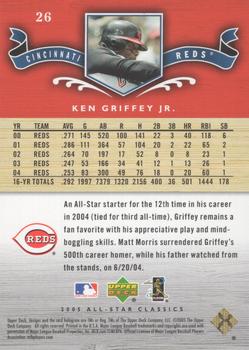 2005 Upper Deck All-Star Classics - Gold #26 Ken Griffey Jr. Back
