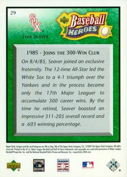 2005 Upper Deck Baseball Heroes - Emerald #29 Tom Seaver Back
