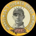 1909 Winkelman's Quaker Bread Memphis Turtles Pins #NNO Scoops Carey Front