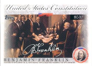 2006 Topps - United States Constitution #SC-BF Benjamin Franklin Front