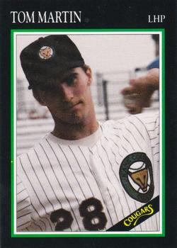 1991 A&R Kane County Cougars #NNO Tom Martin Front