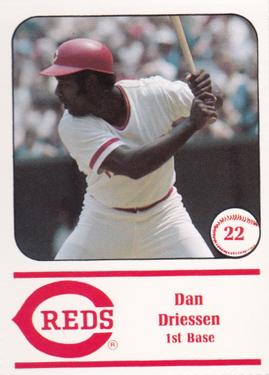 1982 Cincinnati Reds Yearbook Cards #NNO Dan Driessen Front