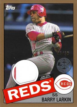 2020 Topps - 1985 Topps Baseball 35th Anniversary Relics Gold (Series One) #85R-BL Barry Larkin Front