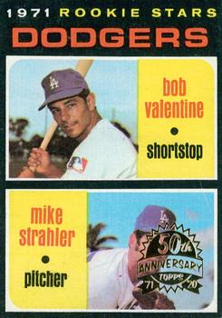 2020 Topps Heritage - 50th Anniversary Buybacks #188 Dodgers 1971 Rookie Stars (Bob Valentine / Mike Strahler) Front