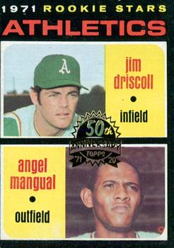 2020 Topps Heritage - 50th Anniversary Buybacks #317 Athletics 1971 Rookie Stars (Jim Driscoll / Angel Mangual) Front