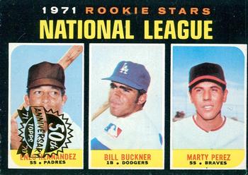 2020 Topps Heritage - 50th Anniversary Buybacks #529 National League 1971 Rookie Stars (Enzo Hernandez / Bill Buckner / Marty Perez) Front