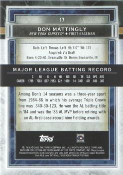 2020 Topps Museum Collection #17 Don Mattingly Back