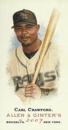 2007 Topps Allen & Ginter - Mini A & G Back #16 Carl Crawford Front