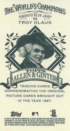 2007 Topps Allen & Ginter - Mini A & G Back #185 Troy Glaus Back
