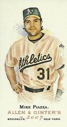 2007 Topps Allen & Ginter - Mini A & G Back #195 Mike Piazza Front