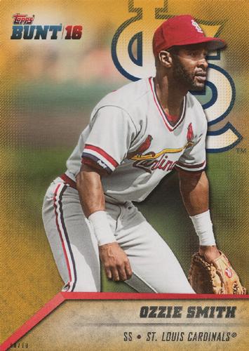 2016 Topps Bunt 5x7 - Gold 5x7 #187 Ozzie Smith Front