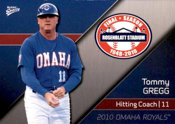 2010 MultiAd Omaha Royals #28 Tommy Gregg Front