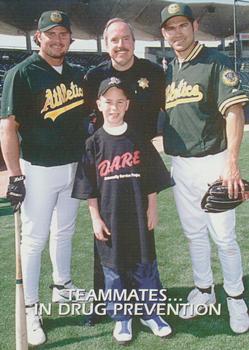 2001 Oakland Athletics D.A.R.E. Appreciation Day #NNO Jason Giambi / Johnny Damon Front
