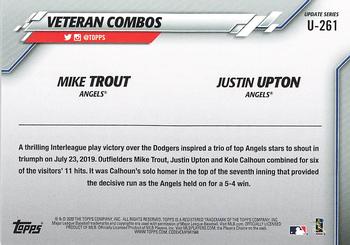 2020 Topps Update #U-261 Freeway Victory (Mike Trout / Justin Upton) Back