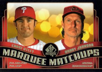 2008 SP Authentic - Marquee Matchups #MM-22 Chase Utley / Randy Johnson Front